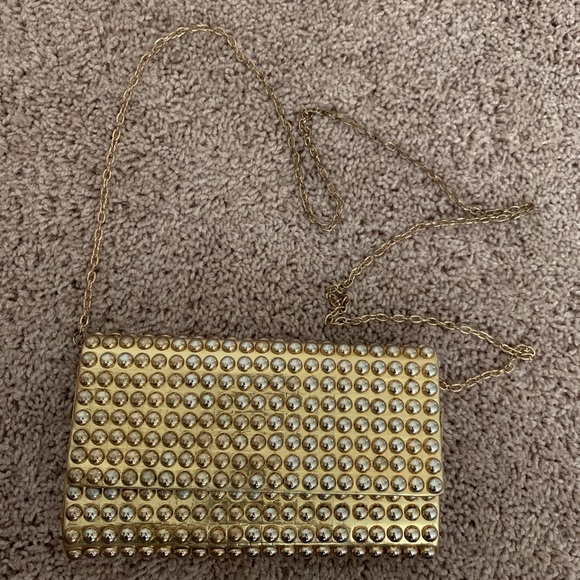 Gold clutch/ shoulder bag - Picture 1 of 4